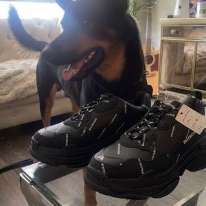 Balenciaga
Men's Triple S All Over Logo Sneakers